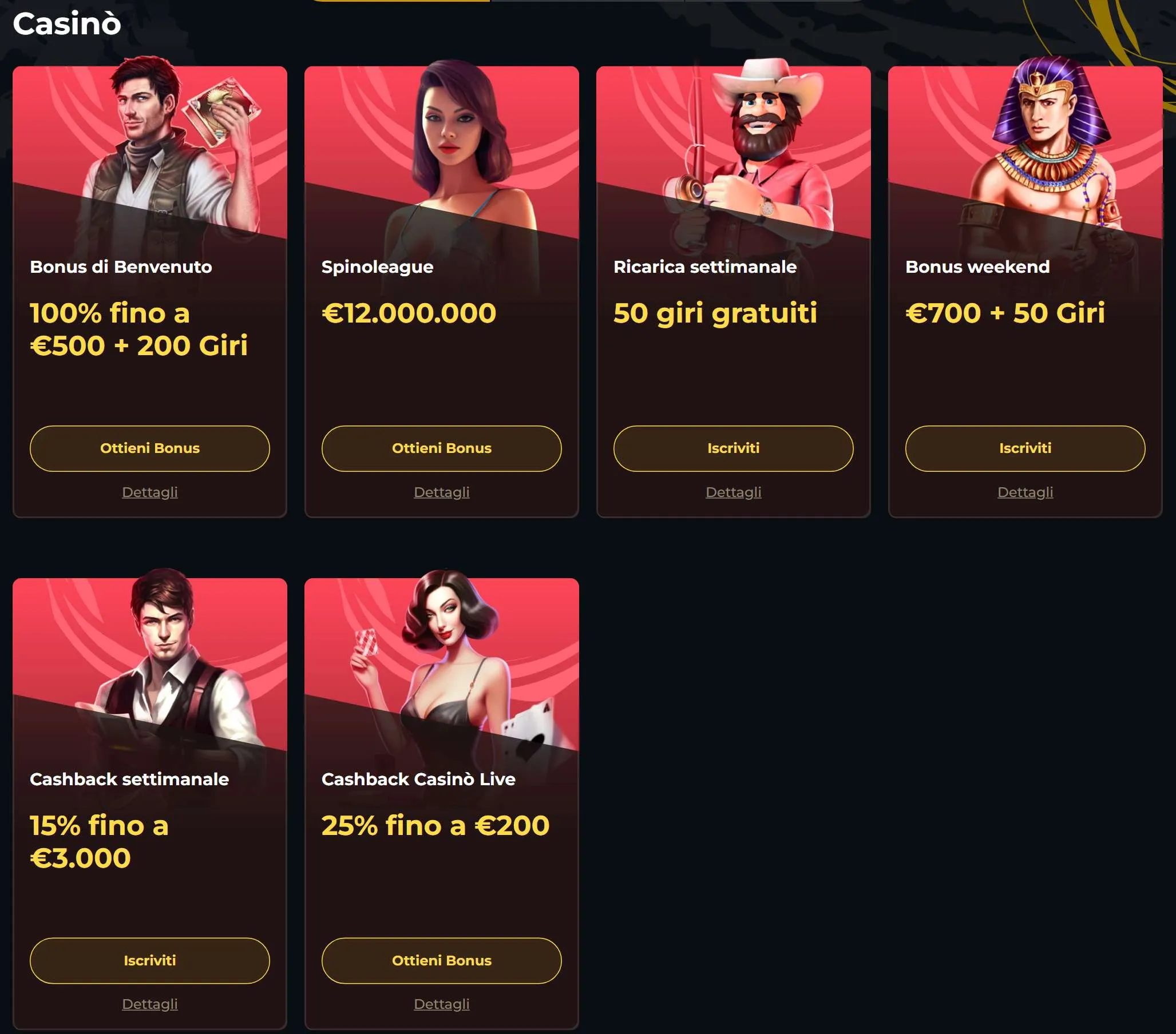 Promozioni di Boomerang Casino